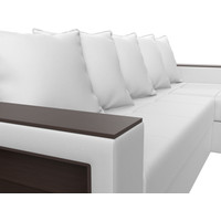 Угловой диван Лига диванов Дубай лайт правый 114199 (экокожа белый)