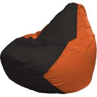 Кресло-мешок Flagman Груша Г2.1-400 (чёрный/оранжевый)