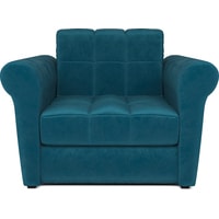 Кресло-кровать Мебель-АРС Гранд (бархат, сине-зеленый star velvet 43 black green)