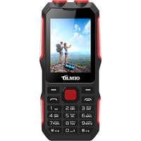 Кнопочный телефон Olmio X02 (черный/красный)