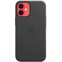 Чехол для телефона Apple MagSafe Leather Case для iPhone 12 mini (черный)