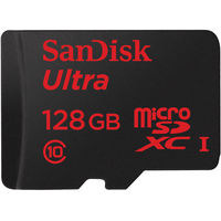 Карта памяти SanDisk Ultra microSDXC 128GB UHS-I + адаптер [SDSQXXG-128G-GN6MA]
