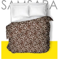 Постельное белье Samsara Завитки шоколад 175По-6 175x215 (2-спальный)