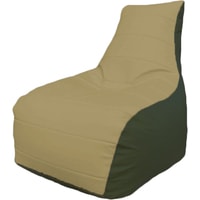 Кресло-мешок Flagman Бумеранг Б1.3-05 (темно-бежевый/зеленый)