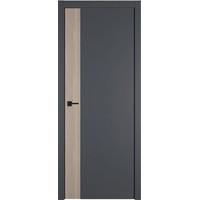 Межкомнатная дверь Юркас Urban V 90x200 (steel/вставка red oak/кромка black edge)