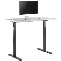 Стол для работы стоя ErgoSmart Manual Desk Compact 1380x800x18 мм (бетон Чикаго/белый)