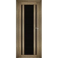 Межкомнатная дверь Юни Амати 11 (ч) 60x200 (дуб шале-натуральный/черное стекло) в Гомеле