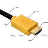 Кабель Greenconnect Russia GCR-HM441-15.0m HDMI - HDMI (15 м, желтый\черный)