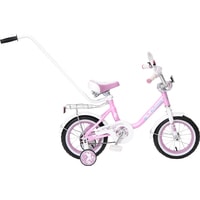 Детский велосипед Black Aqua Princess 12 1s со светящимися колесами (розовый/белый)