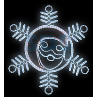 3D-фигура Neon-Night Снежинка с Дедом Морозом (107x90 см, 14 мм дюралайт) [501-339]