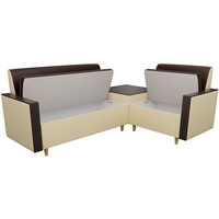 Угловой диван Mebelico Модерн 61169 (правый, коричневый/бежевый)