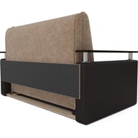 Диван Мебель-АРС Шарм 140 см (микровелюр/экокожа, кордрой/коричневый)