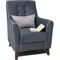 Интерьерное кресло Нижегородмебель Френсис ТК 267 (офелия/амиго велюр, темно-серый)