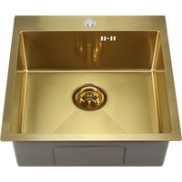 Кухонная мойка Melana ProfLine D5050HG (сатин золотой, глубина 20 см, сталь 3 мм)