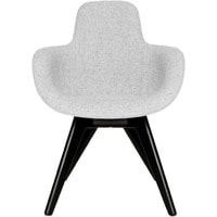 Интерьерное кресло Tom Dixon Scoop High BL Fabric C (белый/черный)