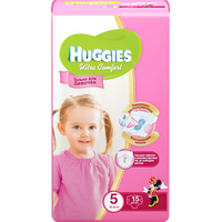 Подгузники Huggies Ultra Comfort 5 для девочек (15 шт)