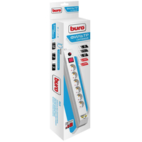 Сетевой фильтр Buro BU-SP1.8-USB-2A-W