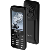 Кнопочный телефон Maxvi P12 (черный)