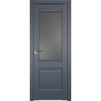 Межкомнатная дверь ProfilDoors Классика 2U L 90x200 (антрацит/стекло графит)