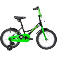 Детский велосипед Novatrack Strike 16 2020 163STRIKE.BKG20 (черный/зеленый)