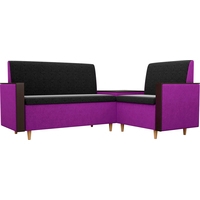 Угловой диван Mebelico Модерн 61166 (правый, черный/фиолетовый)