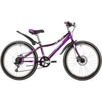 Велосипед Novatrack Alice Disc 24 р.10 2021 (фиолетовый)