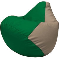 Кресло-мешок Flagman Груша Макси Г2.3-0102 (зелёный/светло-серый)