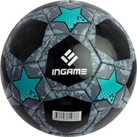 Футбольный мяч Ingame Pro Black 2020 (5 размер, черный/серый/голубой)