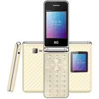 Кнопочный телефон BQ-Mobile BQ-2446 Dream Duo (бежевый)
