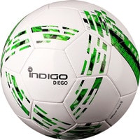 Футбольный мяч Indigo Diego N001 (5 размер, белый/зеленый)