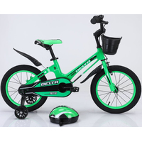 Детский велосипед Delta Prestige 16 2023 (зеленый, спицы, шлем)