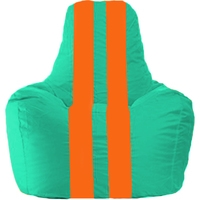 Кресло-мешок Flagman Спортинг С1.1-296 (бирюзовый/оранжевый)
