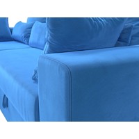 Угловой диван Mebelico Майами 15 114914L (левый, велюр, голубой)
