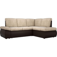 Угловой диван Mebelico Дискавери 60254 (бежевый/коричневый)