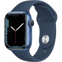 Умные часы Apple Watch Series 7 41 мм (синий/синий омут спортивный)