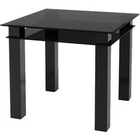 Кухонный стол Artglass Tandem 90 (графит/черный)