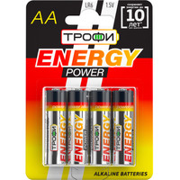 Батарейка Трофи LR6-4BL Energy Power Alkaline 4 шт