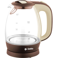 Электрический чайник Delta DL-1203 (коричневый/бежевый)
