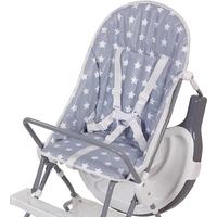 Высокий стульчик Polini Kids Disney Baby 252 (звезды, серый/белый)