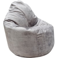 Кресло-мешок Bagland Комфорт Форте-Серый S (замша бельгиум-7001)