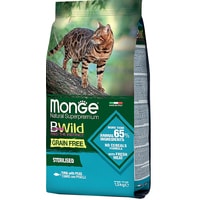 Сухой корм для кошек Monge Bwild Tuna Sterilised 1.5 кг