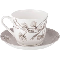 Чашка с блюдцем Lefard Белый цветок 415-2118