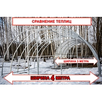 Теплица Сибирские теплицы АгроСила 40x20/0.67, 8 м (ширина 4 м)