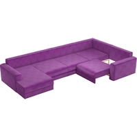 П-образный диван Mebelico Мэдисон 59247 (вельвет, фиолетовый)