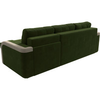 Угловой диван Лига диванов Марсель 29541 (левый, микровельвет, зеленый/бежевый)
