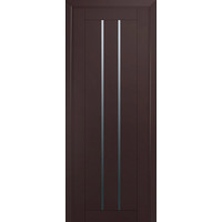 Межкомнатная дверь ProfilDoors 49U L 60x200 (темно-коричневый/стекло графит)