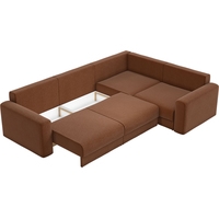 Угловой диван Mebelico Мэдисон Long 59197 (рогожка, коричневый/бежевый/серый)