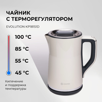 Электрический чайник Evolution KP18151D (белый)