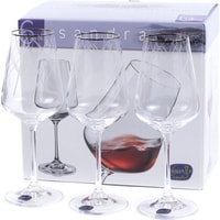Набор бокалов для вина Bohemia Crystal Sandra 40728/Q9107/350