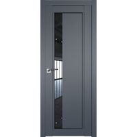 Межкомнатная дверь ProfilDoors 2.71U L 70x200 (антрацит/стекло дождь черный)
